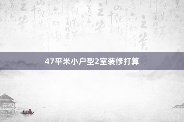 47平米小户型2室装修打算